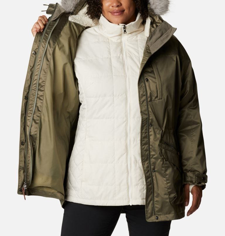 Women's Columbia Watson Lake Omni-Heat Infinity Interchange Insulated Jackets Olive | Plus Size CA-PL65A